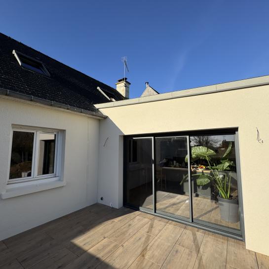 Extension maison individuelle Mordelles nouvelle cuisine - extérieur après